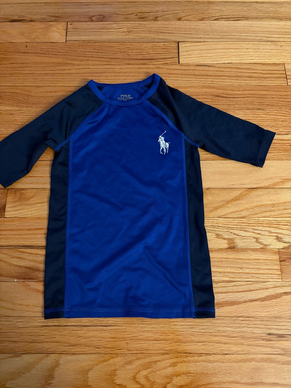 Polo by Ralph Lauren Blue and Navy Short Sleeve Kids Rashguard
